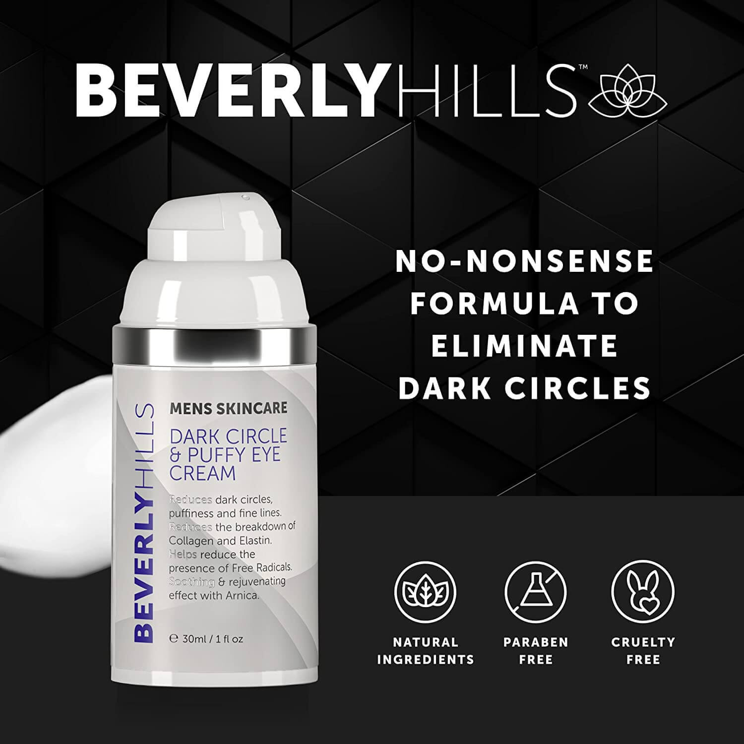 No-nonsense formula to eliminate dark circles — natural ingredients, paraben free, cruelty free