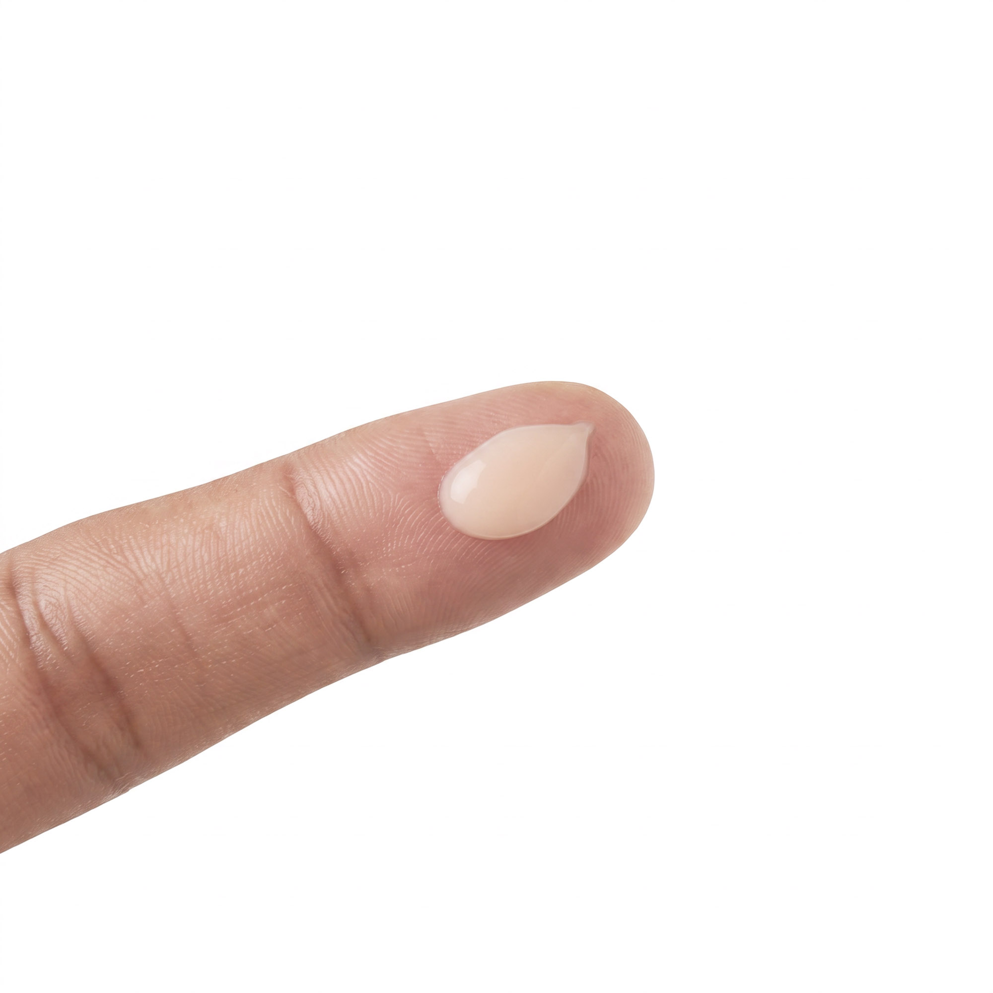 A pea-sized dose of V-Lift Bee Venom Instant Eye Lift on a fingertip
