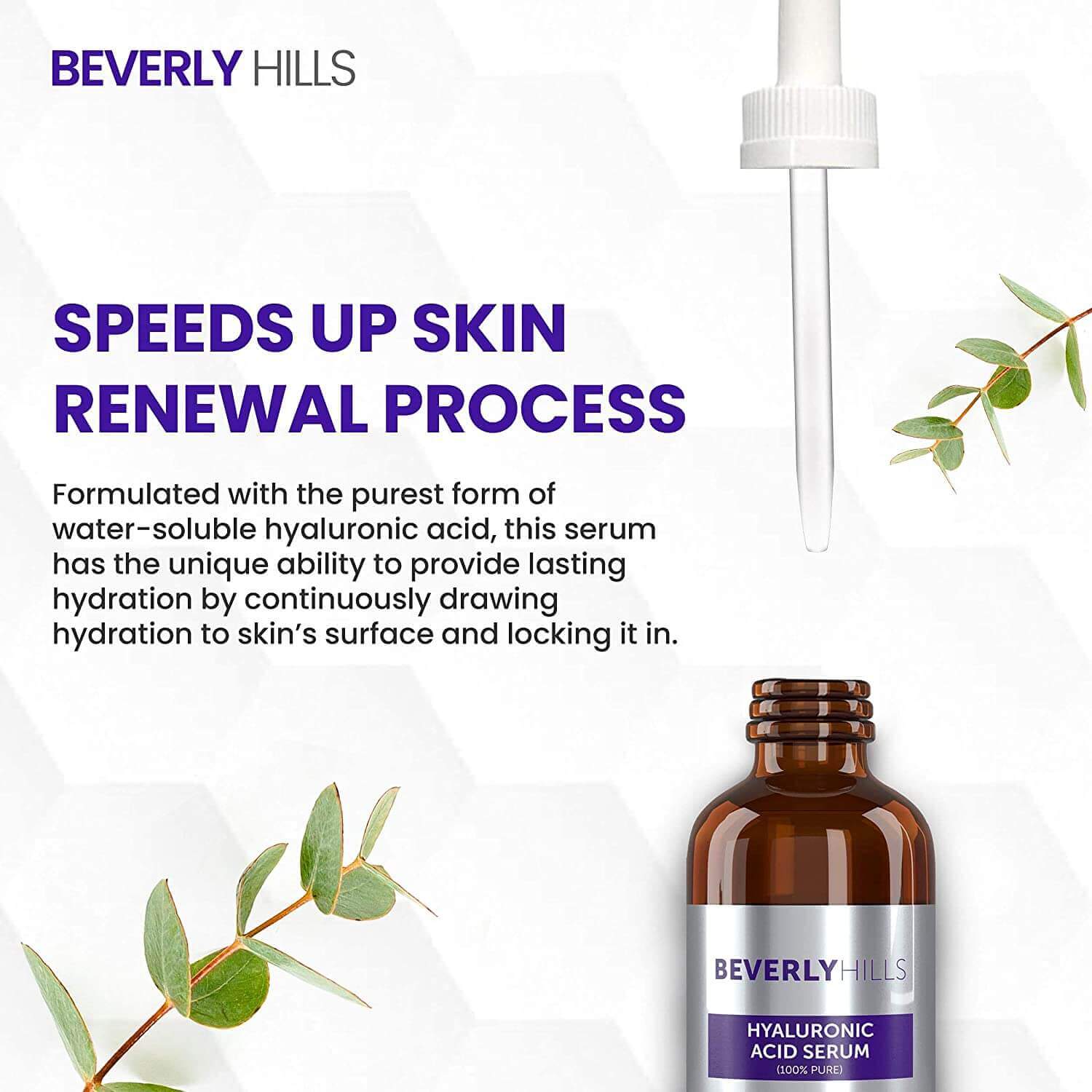 Speeds up the skin renewal process — serum dropper close-up