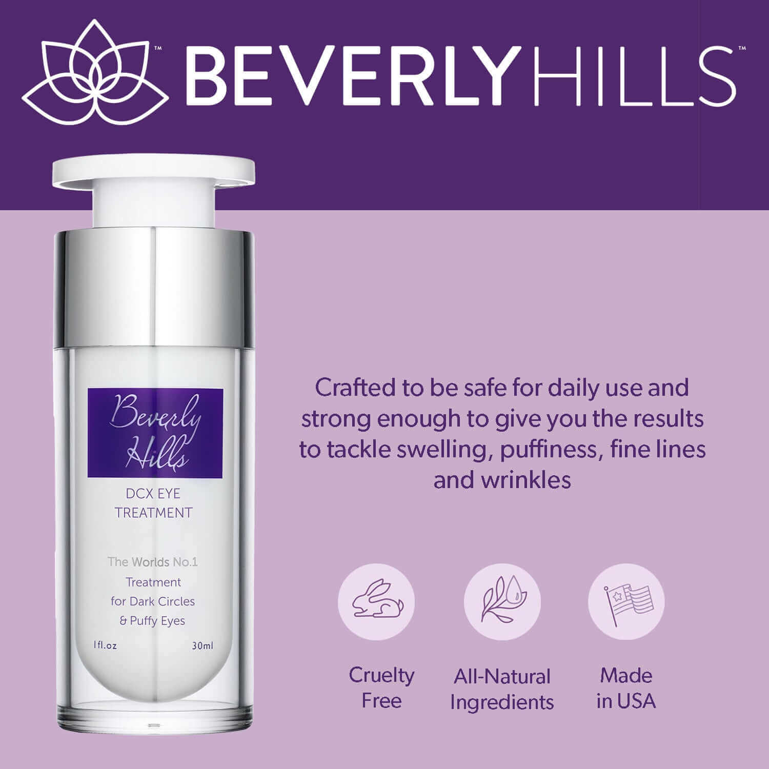 Beverly Hills DCX Eye Treatment: cruelty free, all-natural ingredients